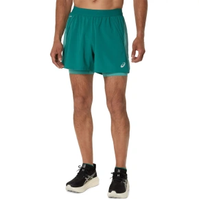 Spodenki męskie 2N1 5IN M 2011D245-301 Zielony - Asics Road