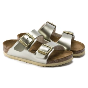 Klapki dziewczęce Birkenstock Arizona Kids Birko-Flor Electric Metallic Gold narrow wąskie (1014841) Klapki dziewczęce Birkenstock Arizona Kids Birko-Flor Electric Metallic Gold narrow wąskie (1014841)