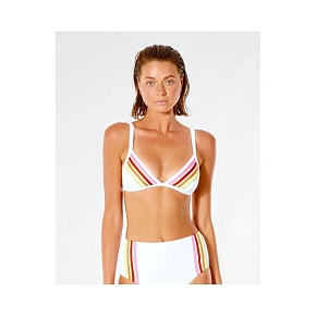 GORA-BIKINI RIP CURL Wave Shapers Stripe Banded Tri - biały GORA-BIKINI RIP CURL Wave Shapers Stripe Banded Tri - biały