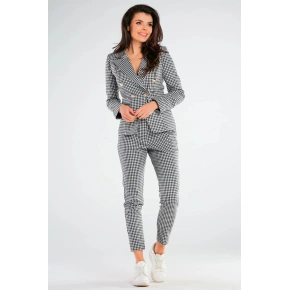 Spodnie damskie A440 czarno-białe - Awama