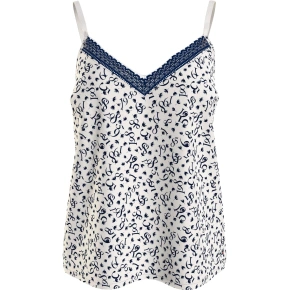 Damski top piżamowy WOVEN CAMI PRINT UW0UW05006 02X biały z nadrukiem - Tommy Hilfiger