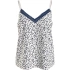 Damski top piżamowy WOVEN CAMI PRINT UW0UW05006 02X biały z nadrukiem - Tommy Hilfiger