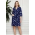 Damski szlafrok Y19252 tm. niebieski z rybą - La Penna