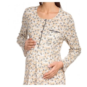 Damska koszula nocna 15386 - 425 - Nadruk serca - Wampirzyca