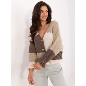 Dámský svetr MI SW 0903.87 Béžovohnědý s ecru - FPrice