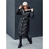 Dámský prošívaný kabát s kapucí TY4513 černý - FashionStreet