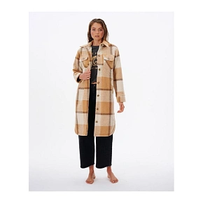 Kurtka RIP CURL Breeze Check Jacket camel Kurtka RIP CURL Breeze Check Jacket camel