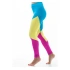 Damskie długie legginsy Rio A6102 niebieskie/żółte/różowe - Litexo