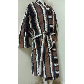 WYPRZEDAŻ - Męski szlafrok frotte 1201 Dallas brązowy - Vestis