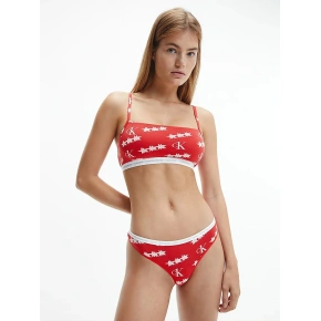 2-pak bralette damski 000QF6040E - W5H - Czerwony, Biały - Calvin Klein