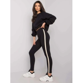 Legginsy damskie RV LG 7324.63 Czarny ze złotem - Rue Paris