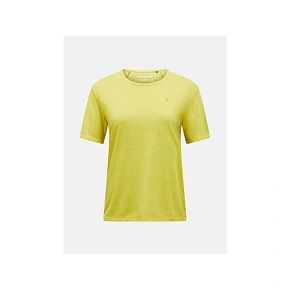 Koszulka damska PEAK PERFORMANCE W Wool-Blend Shortsleeve kolor żółty Koszulka damska PEAK PERFORMANCE W Wool-Blend Shortsleeve kolor żółty