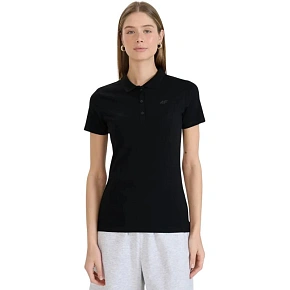 Koszulka damska polo 4F F0768 głęboka czerń 4FWMM00TPTSF0768 20S Koszulka damska polo 4F F0768 głęboka czerń 4FWMM00TPTSF0768 20S