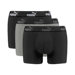 Puma bokserki majtki męskie 3-Pack czarne szare wygodne bawełna