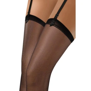 Dámské punčochy k podvazkovému pásu PDP 02 Černá - Sesto senso Dámské punčochy k podvazkovému pásu PDP 02 Černá - Sesto senso