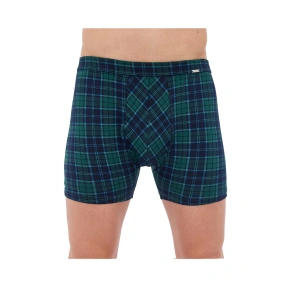 Pánské boxerky Cornette Prime 904/121 Tmavě zelená s modrou - Cornette