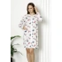 Szlafrok damski K13038 biały w motyle - La Penna