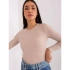 Beżowa bluzka w prążek BASIC FEEL GOOD  (RV-BZ-9207.41X)