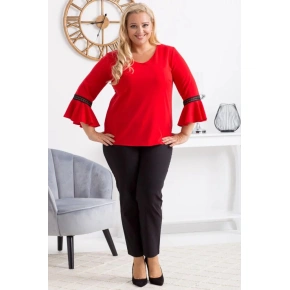 Bluzka damska Judyta ciemnoczerwona - Karko