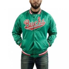 Kurtka Mitchell & Ness NBA Milwaukee Bucks Lightweight Jacket M STJKMG18013-MBUDKGN pánské
