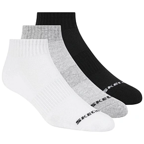 Skechers 3pk Unisex Terry Qtr Crew S111035-107 Białe 43-46