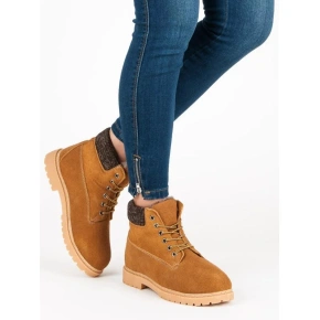 Skórzane trapery damskie 37211C - Buty Walkman