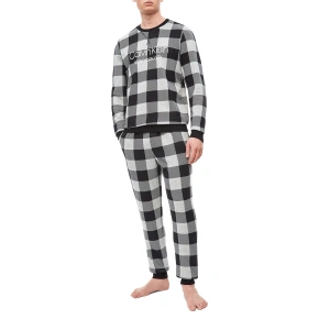 Spodnie dresowe męskie NM1726E-2ZJ czarno-szare - Calvin Klein