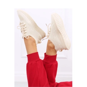 Damskie buty sportowe SJ2152 jasny beż - Inello