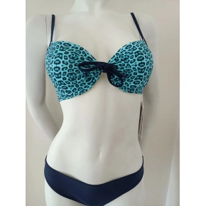 Damski dwuczęściowy strój kąpielowy Kapli - czarno-niebieski - Argento