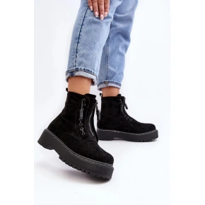 Damskie buty za kostkę M532-1 model 190537 Czarny - ERYNN