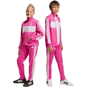 Dziecięce spodnie dresowe adidas Seasonal Essentials Tiberio 3-Stripes Tricot różowe KS5519