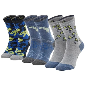 Skechers 3PPK Boys Casual Glow In The Dark Socks SK41078-9303 Wielokolorowe 27-30 Skechers 3PPK Boys Casual Glow In The Dark Socks SK41078-9303 Wielokolorowe 27-30