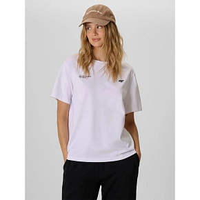 T-shirt loose z nadrukiem damski 4F 4FKAW26TTSHF4507-10S T-shirt loose z nadrukiem damski 4F 4FKAW26TTSHF4507-10S