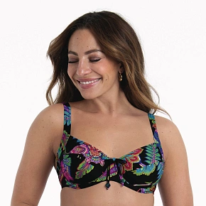 Góra od bikini Sibel 8731-1 czarno-różowa - Anita