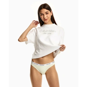 Majtki damskie D1618E 5XE biały/żółty - Calvin Klein