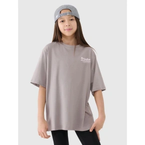 T-shirt dziewczęcy oversize z nadrukiem 4F 4FJRSS25TTSHF2586-83S T-shirt dziewczęcy oversize z nadrukiem 4F 4FJRSS25TTSHF2586-83S