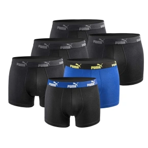 Puma bokserki majtki męskie 6-Pack czarne niebieskie wygodne bawełna