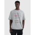T-shirt oversize z nadrukiem męski 4F 4FRAW25TTSHM3257-27M