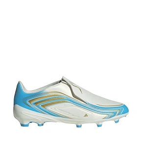 Buty piłkarskie dla dzieci adidas F50 Messi League LL FG biało-niebieskie IH1907