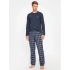 Spodnie piżamowe męskie 112036 3F576 59136 czarna kratka - Emporio Armani