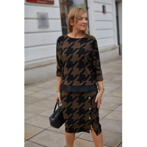 Zestaw damski M377 brązowo-czarny - La Aurora