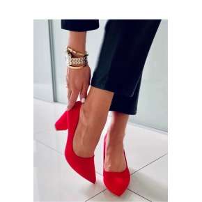 Damskie szpilki na obcasie NF-76P czerwone - Seastar