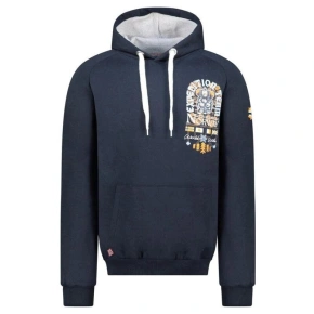 Pánská mikina WZ3016H/GN Šedá melanž s potiskem - Geographical Norway Pánská mikina WZ3016H/GN Šedá melanž s potiskem - Geographical Norway