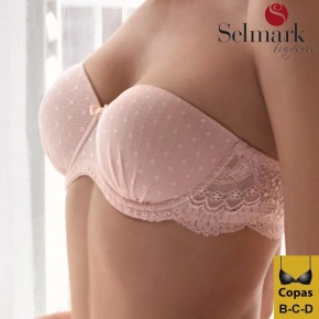Wzmocniony biustonosz damski Christelle 20116 nude - Selmark