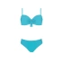Damski dwuczęściowy strój kąpielowy Monaco 6 S730SN6-10a sv. niebieski - Self
