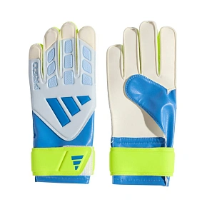 Dziecięce rękawice bramkarskie adidas Predator Training biało-żółto-niebieskie KA7793