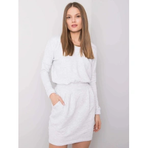 Sukienka damska RV SK 6037.18X jasnoszary - Rue Paris