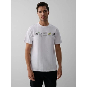 T-shirt regular z nadrukiem męski 4F 4FKAW26TTSHM4476-10S T-shirt regular z nadrukiem męski 4F 4FKAW26TTSHM4476-10S