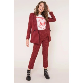 Wzorzyste spodnie damskie 12586 - FPrice