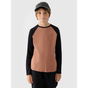 Longsleeve regular gładki chłopięcy 4F Junior 4FJWAW24TLONM293-65S